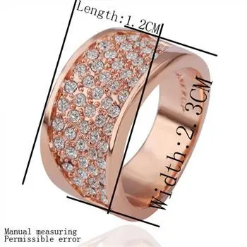 18K gold plated ring fashion Genuine Austrian crystals italina Nickle free antiallergic factory prices cud igd GPR126 | Украшения и