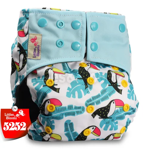 [Littles&Bloomz] бамбуковый уголь Моющиеся Многоразовые тканевые подгузники детские подгузники с карманами многоразовые подгузники - Цвет: 5252