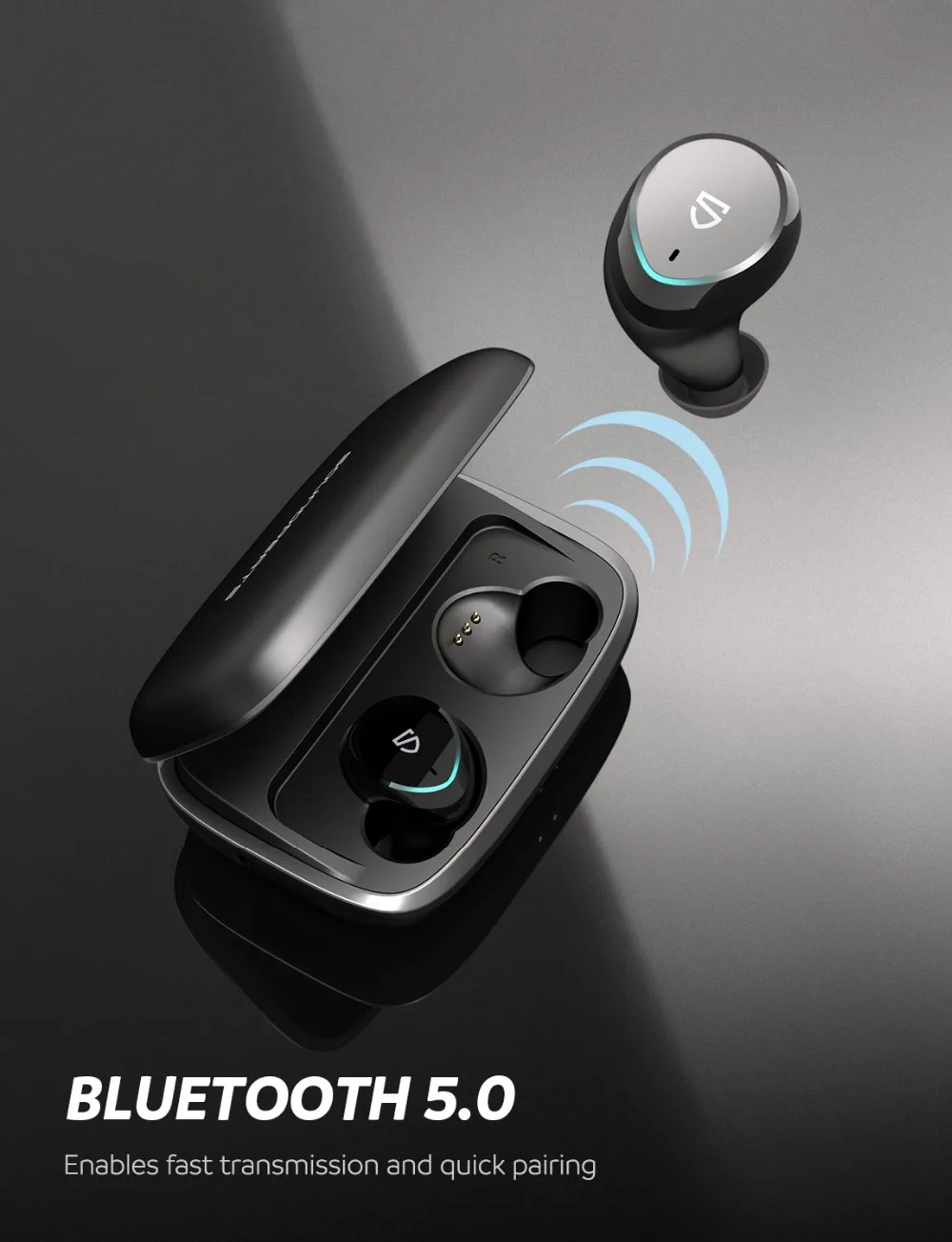 SoundPEATS Trueshift Bluetooth Беспроводные наушники с микрофоном IPX7 водонепроницаемые