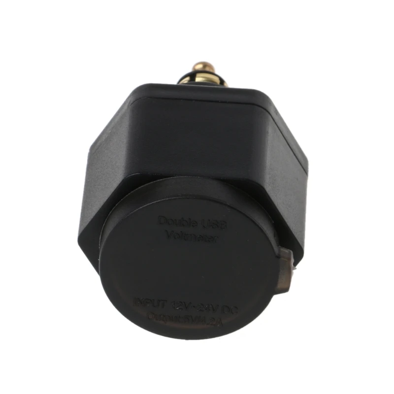 Зарядное устройство с двумя USB-портами для мотоциклов разъем DIN USB А Вольтметр