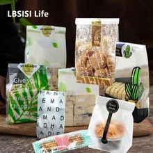 LBSISI Life 50 шт. Подарочный мешок для рождественских конфет, печенья, самостоятельная подставка, держатели для печенья, ручная работа, сделай сам, пластиковые упаковочные пакеты для ювелирных изделий