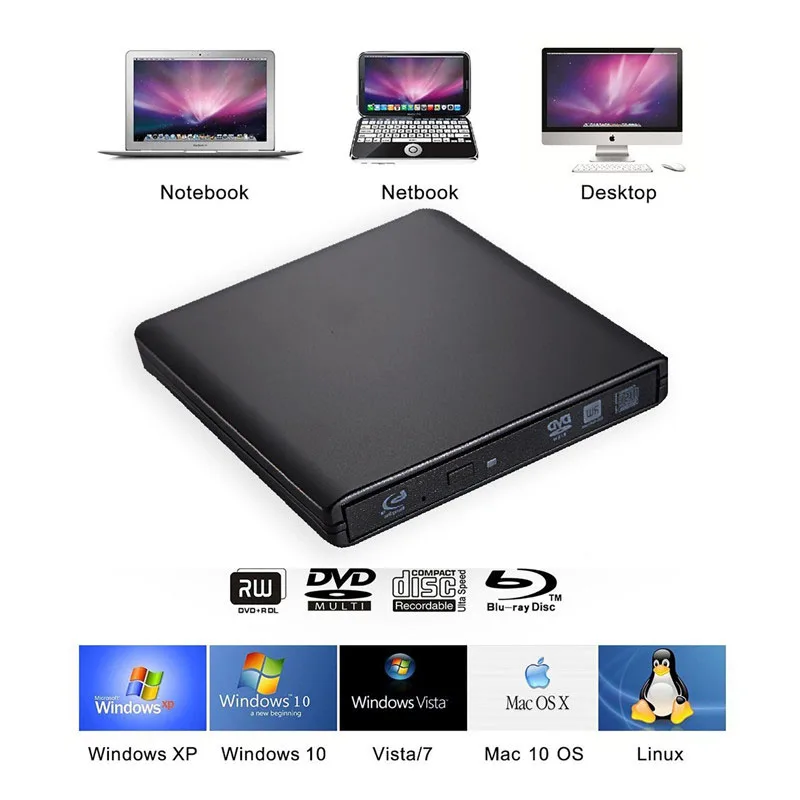 USB 3 0 Bluray Burner BD/CD/DVD проигрыватель Внешний оптический привод BD RE Blu ray burner CD/DVD RW