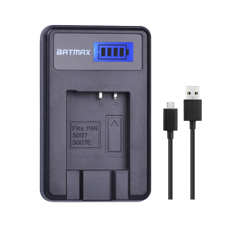 Зарядное устройство USB для аккумуляторов Batmax CGA-S007 S007E S007 S007A с ЖК-дисплеем Panasonic DMC
