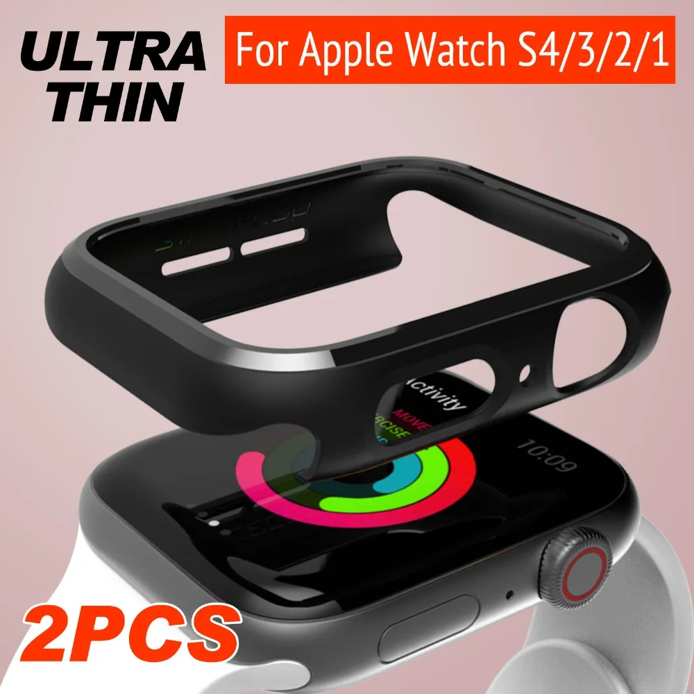 Черная рамка для Apple Watch series 4 3 2 1 пластиковый бампер жесткий защитный чехол iWatch38 40