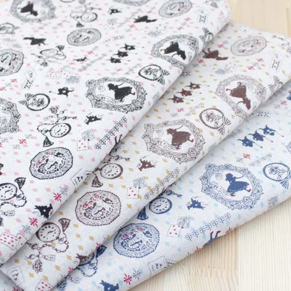 LEO &amp LIN Алиса в стране чудес хлопчатобумажная льняная домашняя ткань ручной