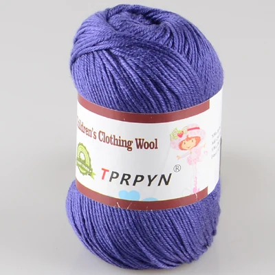 35 ink blue TPRPYN 10 шт./лот, хлопчатобумажная пряжа из молочного волокна для вязания детской одежды, куклы, 5 трандов, 2,5 мм, вязание крючком, 12 мм, игла NL1131 - Цвет: 35 ink blue