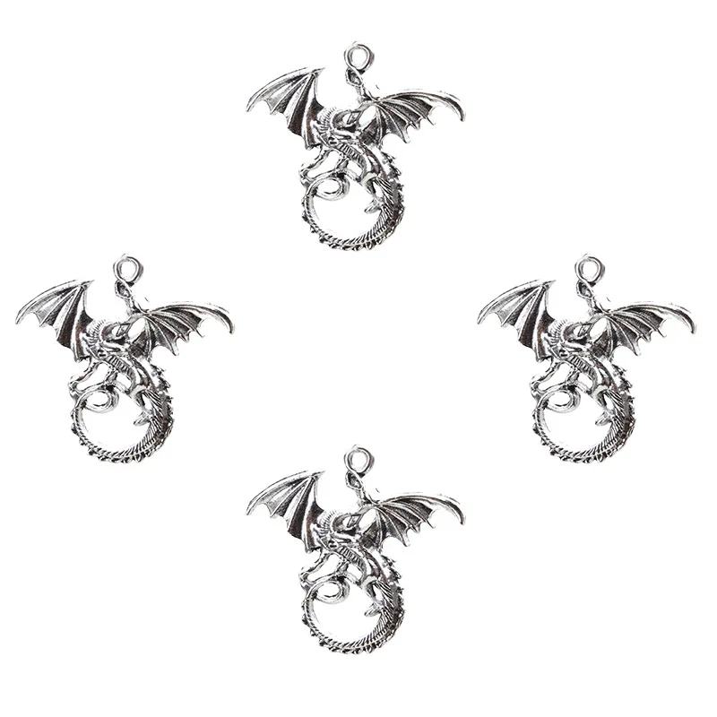 Подвески в виде дракона 5 шт./лот металлическая фурнитура для ювелирных изделий