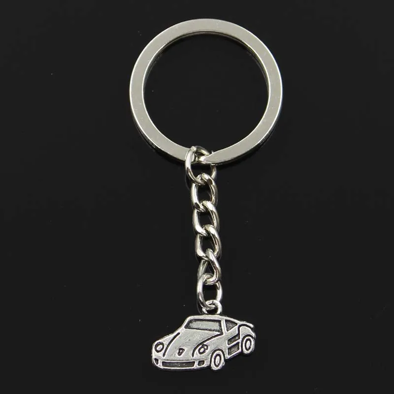 Fashion Sports Car 21x14mm Pendant 30mm Key Ring Metal Chain Bronze Silver Color Men Gift Souvenirs Keychain Dropshipping | Украшения и