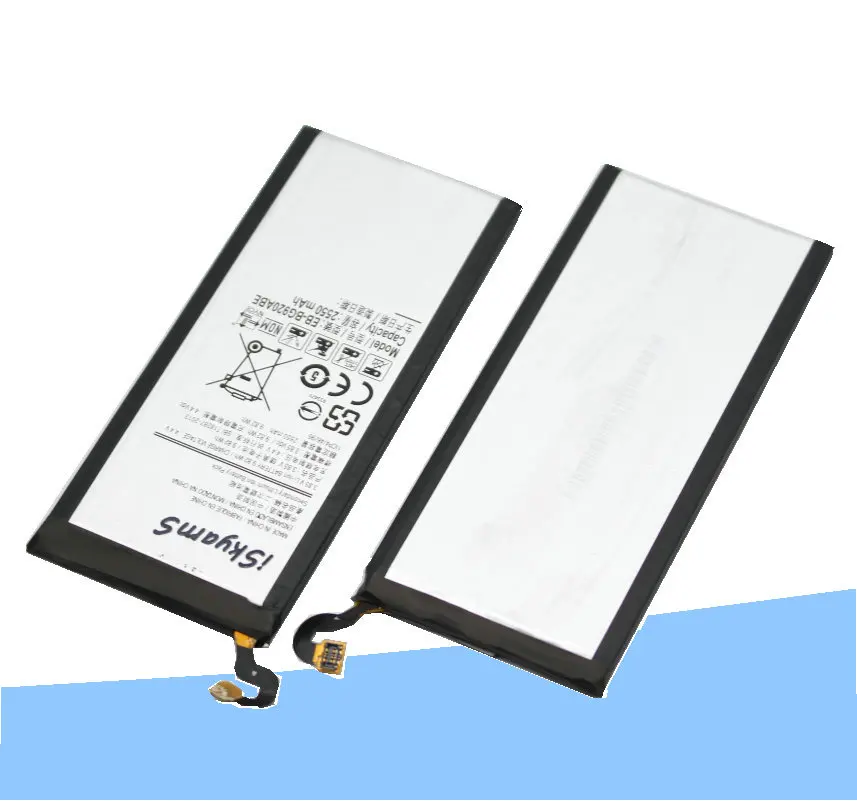 ISkyamS 1x2550 мА/ч EB-BG920ABE Замена литий-ионная аккумуляторная батарея для Samsung Galaxy S6 G9200
