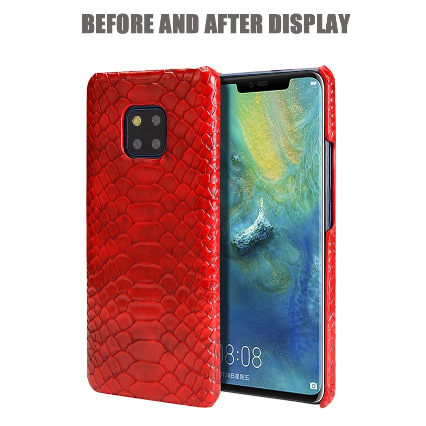 Роскошный имитация рисунок под змеиную кожу кожаный чехол для телефона huawei mate 20