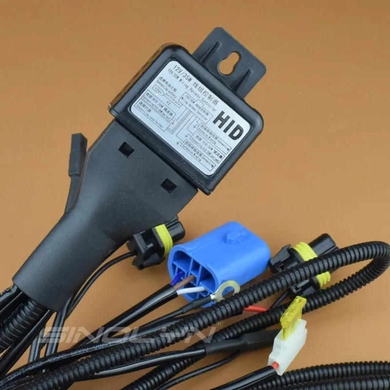 Автомобиля 12V 35 W/55 W H4 9003 HB2 9004 9007 H13 ксеноновые Реле для Биксеноновые линзы прожекторного типа Управление проводки Управление; провод+ предохранитель