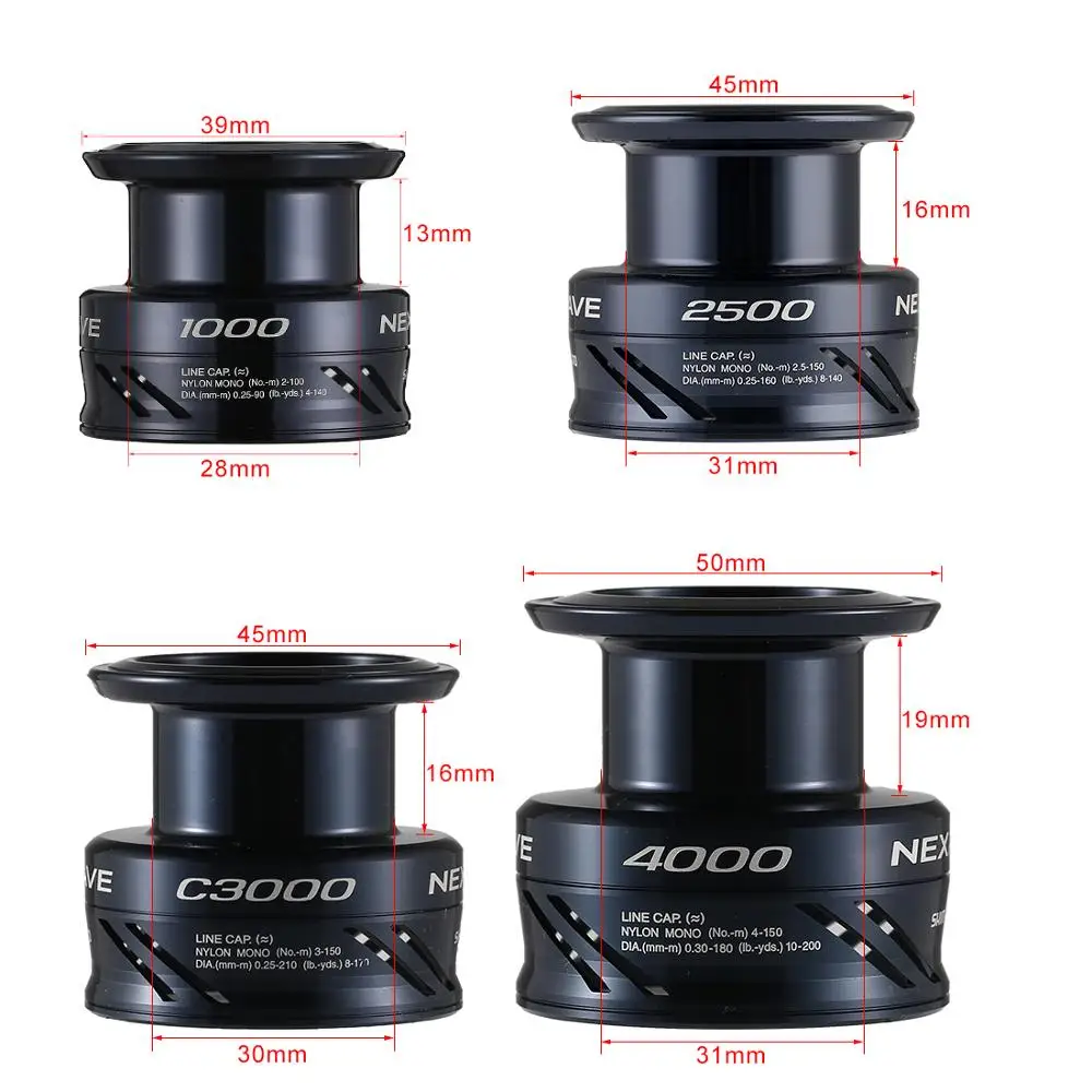 SHIMANO оригинал сделай сам NEXAVE 1000 2500 C3000 4000 FE Спиннинг рыболовная Катушка AR C