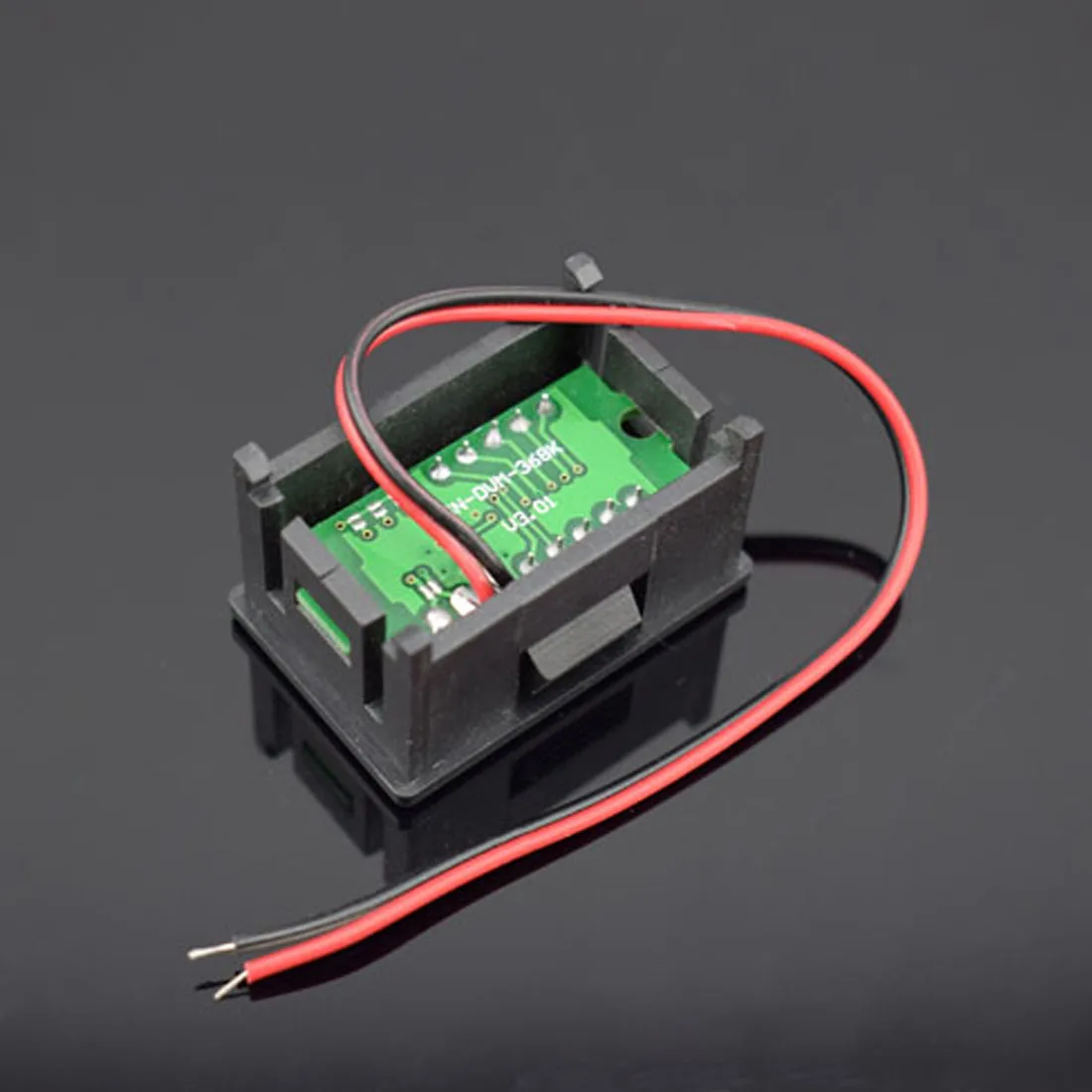 Светодиодный дисплей Синяя цифровая панель Измеритель Напряжения два провода 0 36