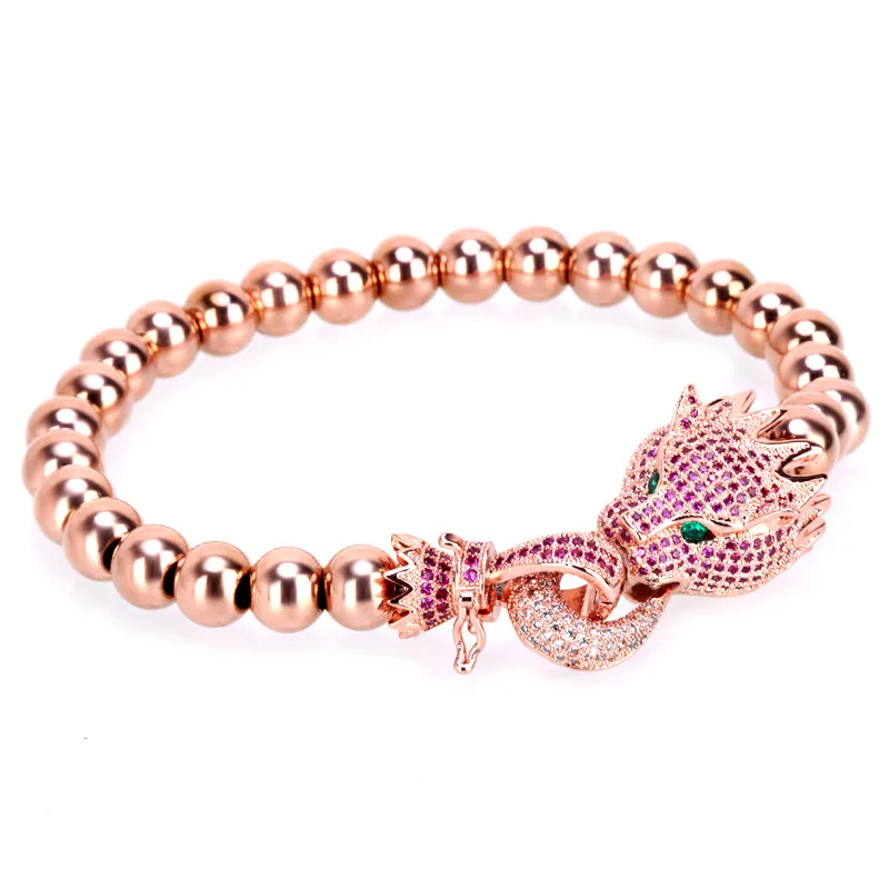 rose gold 1 Браслеты mcllroy брендовые трендовые браслеты мужские бусы из натурального камня женские мужские ювелирные изделия Pulseras Mujer CZ ювелирные изделия - Окраска металла: rose gold 1