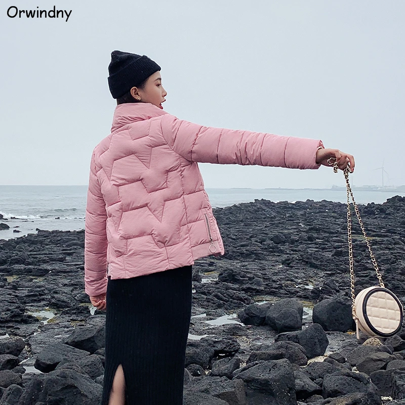 Orwindny осенняя и зимняя куртка Женская Толстая теплая парка женское короткое зимнее пальто женская одежда с хлопковой подкладкой casaco feminino