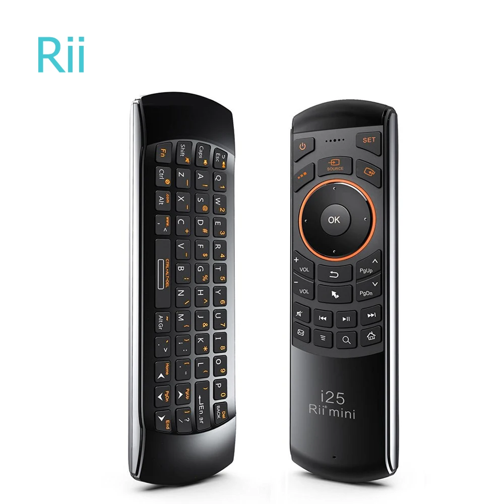 Rii i25A 2 4G Беспроводная русская английская Клавиатура Fly Air mouse IR удлинитель