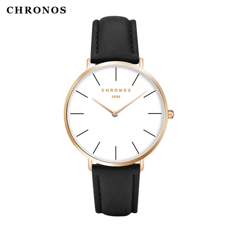 Relogio masculino Элитный бренд Chronos 1898 кварцевые часы Reloj Mujer Для женщин часы Для Мужчин Корпус из розового золота унисекс Montre Femme - Цвет: CH0233