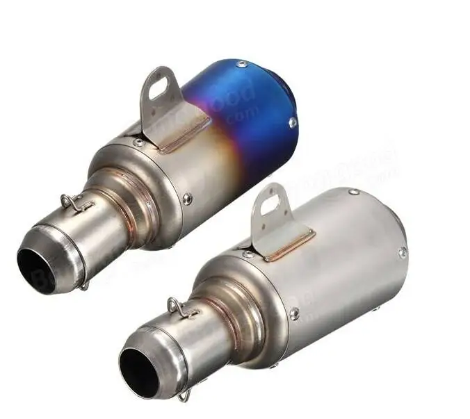 Из нержавеющей Стали Серебро 51 мм Мотоцикл Синий Сетка Улица Велосипед GP