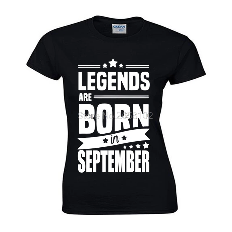 Женская футболка 2017 забавный подарок на день рождения с надписью Легенды рождены