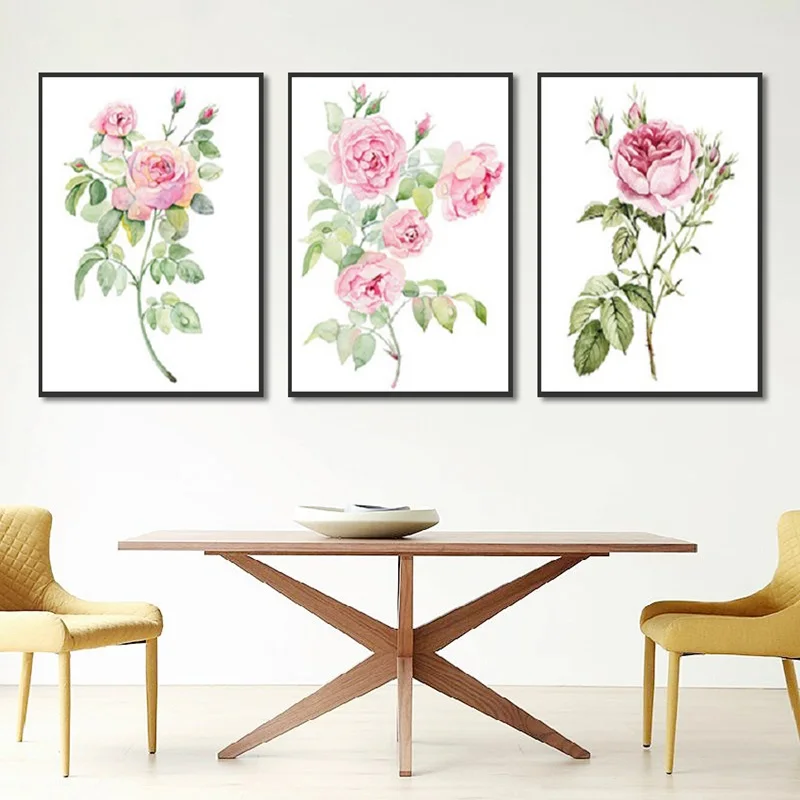 Настенный постер в скандинавском стиле акварельная картина на холсте с