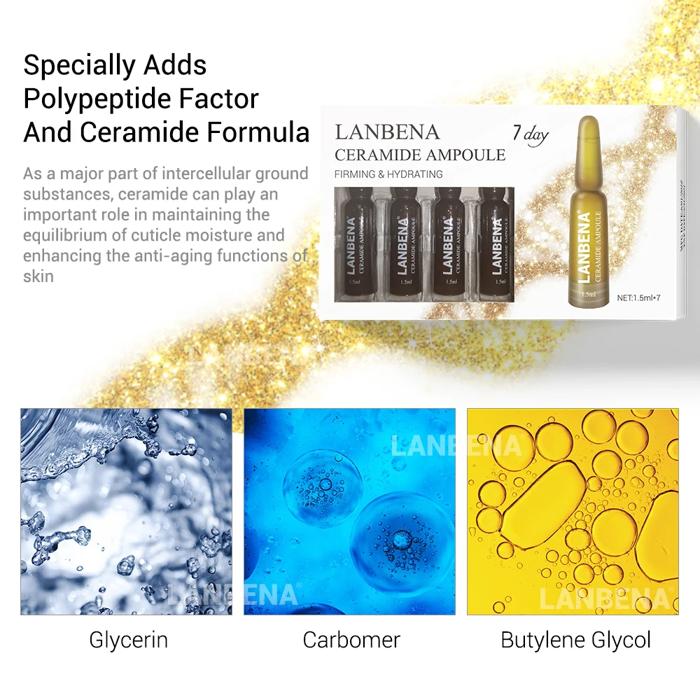 LANBENA Ceramide ампульная сыворотка укрепляющая увлажняющая против старения лифтинг
