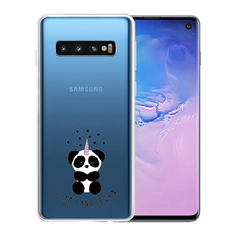 Милый мультфильм Животные панда чехол для телефона samsung Galaxy S10 6 1 &quotтонкие мягкие