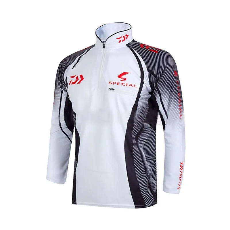 Brand DAIWA DAWA Fishing Clothes 2018 New Shirt Zipper Breathable Quick Dry Anti-UV Long SLeeve Clothing | Спорт и развлечения