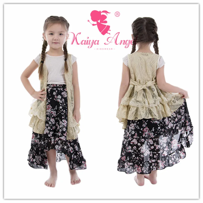 Kaiya Angel/оптовая продажа с фабрики из 3 предметов куртка сеткой и рисунком