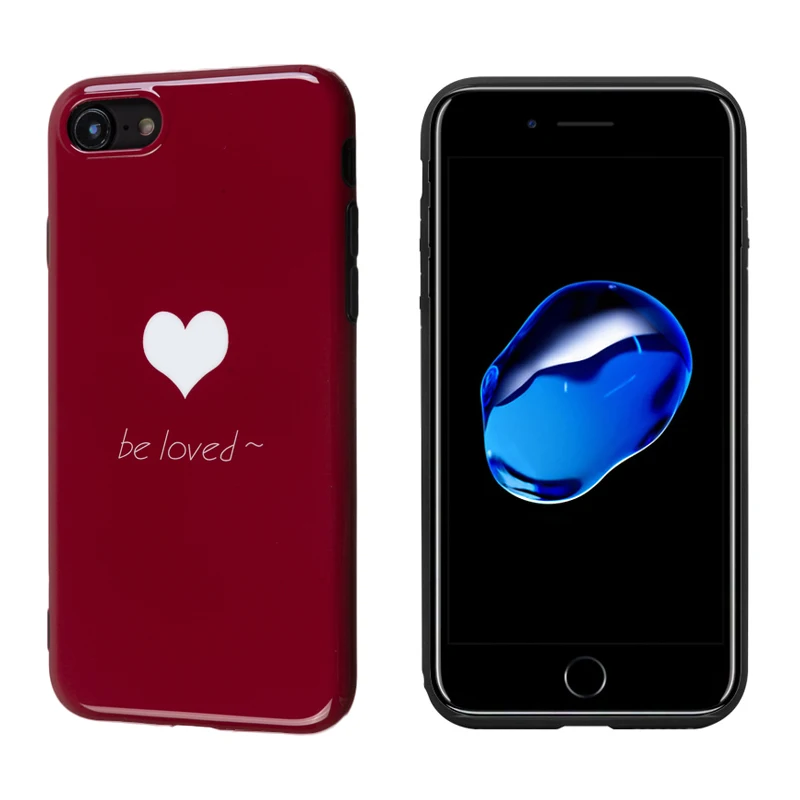 Роскошный Глянцевый Мягкий силикон imd чехол для iPhone 7 8X10 XS Max XR 6 6S 7Plus милый тепло