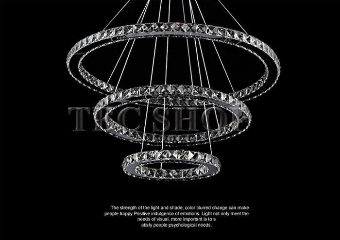 JH Бесплатная конструкция одиночное кольцо светодиодный хрустальная люстра для