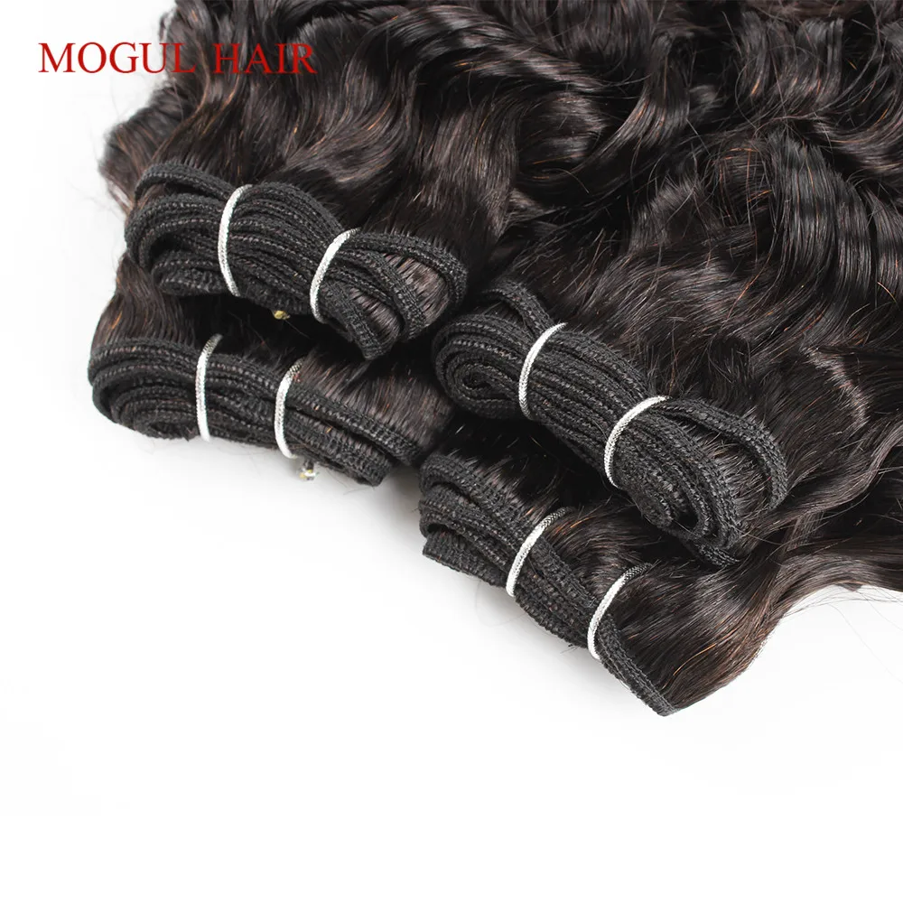 MOGUL волосы 50 г/шт. 4/6 пряди с закрытием волна воды Омбре медовый блонд бразильские Remy человеческие волосы коричневый короткий Боб Стиль