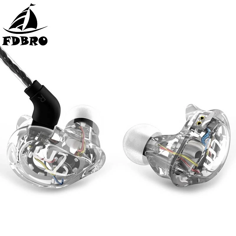 FDBRO TRN V10 2DD + 2BA гибридные наушники вкладыши Hi Fi Музыкальная гарнитура DJ монитор
