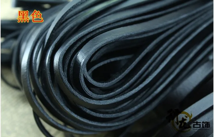 Плоские кожаные шнуры/полоски/шнурки 3x2 мм для самостоятельного изготовления