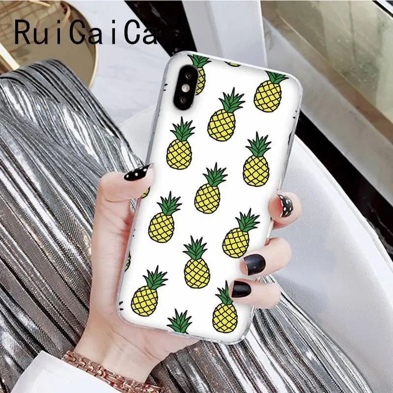 RuiCaiCa ананаса летняя одежда с принтом фрукты эстетическое милый ч для iPhone6S 6plus 7 7plus