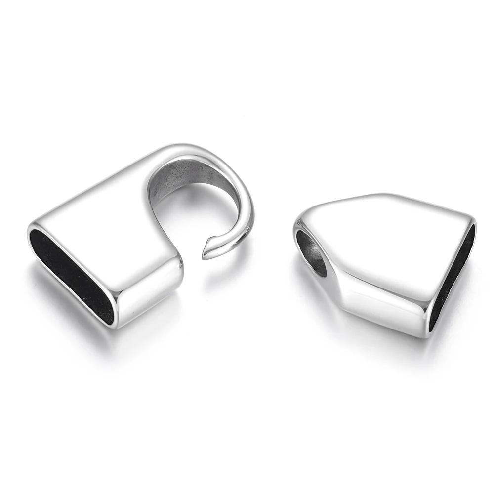 Набор застежек на крючок из нержавеющей стали для плоских кожаных коннекторов 10