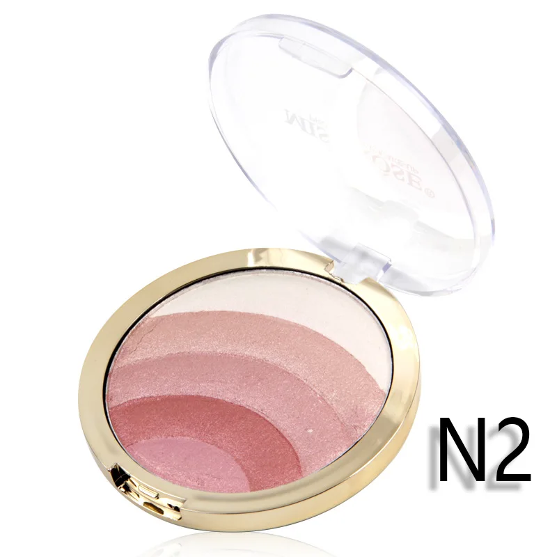 N2 MISS ROSE 10 Радужный цвет глянцевые тени для век для выпечки порошок для ремонта Румяна Тени для век ленивые Румяна Красота - Цвет: N2