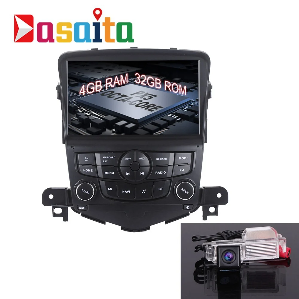 Dasaita " Android 9,0 Восьмиядерный Автомобильный gps для Chevrolet Cruze 2008-2011 без DVD с 4 Гб стерео Авто Радио Аудио головное устройство DAB - Цвет: 4Gwith hatchbackcam