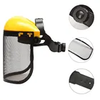 Защитная маска для шлема, защитная сетка для срезания травы, черная проволочная сетка, для кустореза бензопилы, лесного хозяйства, защитная маска для лица