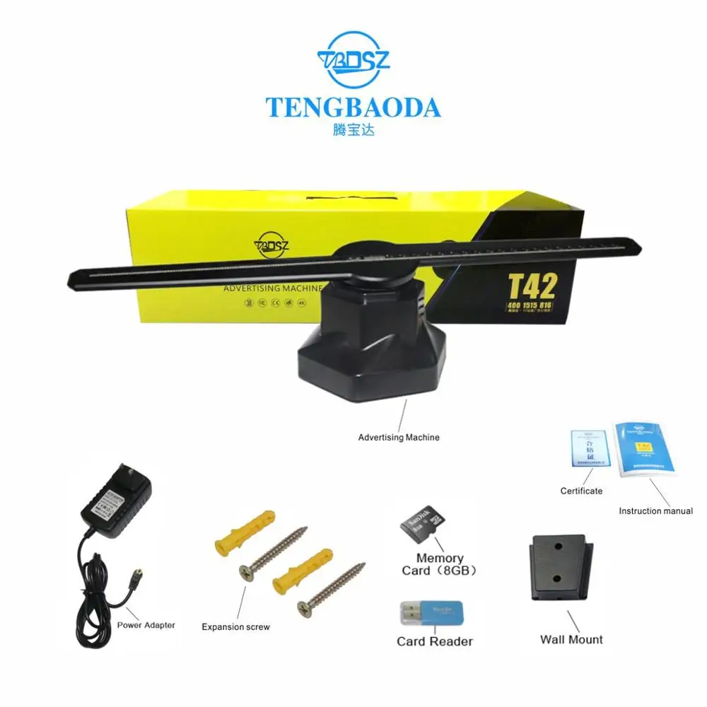 

TBDSZ New Phone Wifi 3D Hologram Projector Advertising Display LED Holographic Fan Naked Eye Fan Light 3d Advertising Logo Light