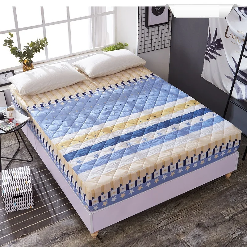 Colchas de cama стеганые Наматрасники с принтом, защищенные покрывала для кровати 1,8 м/1,5 м, противоскользящая Пылезащитная крышка, не скатывается, не выцветает - Цвет: Matress Cover-03