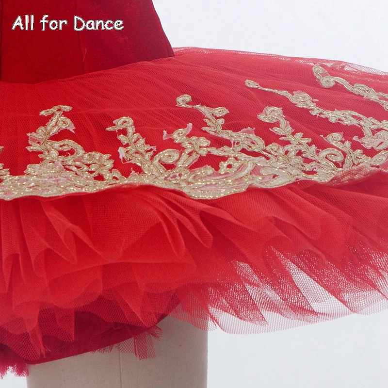 

Customer Size Made Red Ballet Dance Costume Pancake Tutu For Girl/Women Performance/Competition Dance
