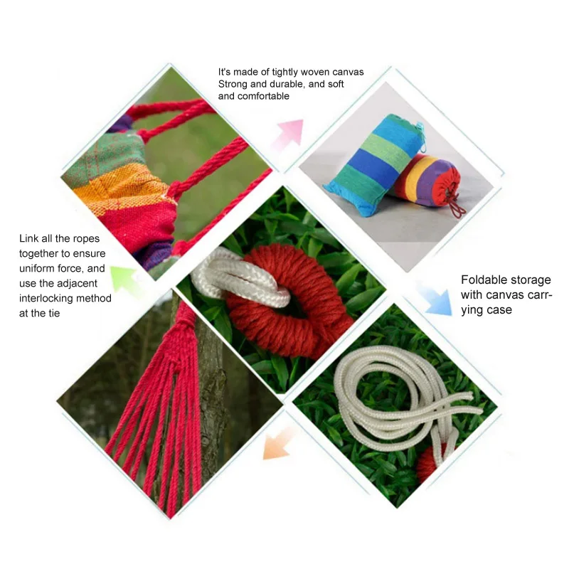 Гибочная подвесная кровать портативный гамак красного и синего цвета устойчивый