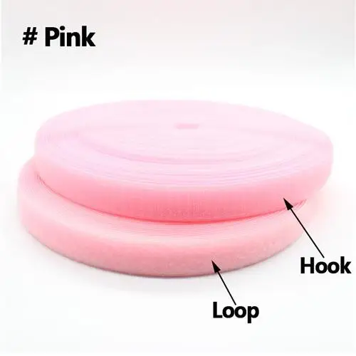 pink 20 мм 13 цветов нейлоновый крючок с застежкой и застежка с петлями волшебная лента Одежда Аксессуары «сделай сам» Лоскутная работа клейкая крепежная лента 25 ярдов/рулон - Цвет: pink