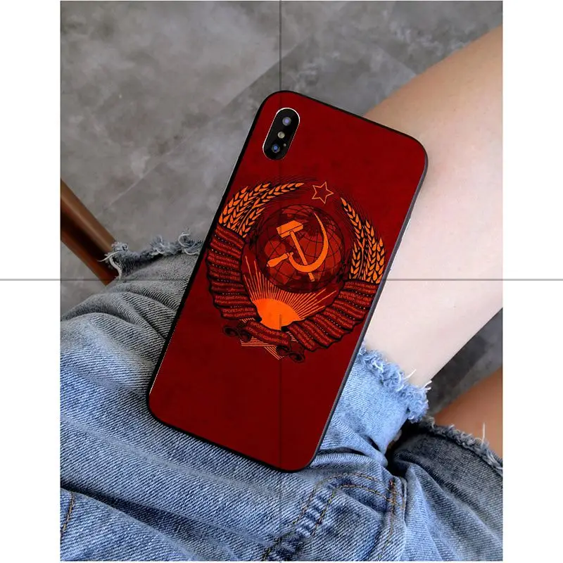 Babaite красный флаг СССР гранж черный мягкий силиконовый чехол для телефона для iPhone 6S 6plus 7plus 8 8Plus X Xs MAX 5 5S XR
