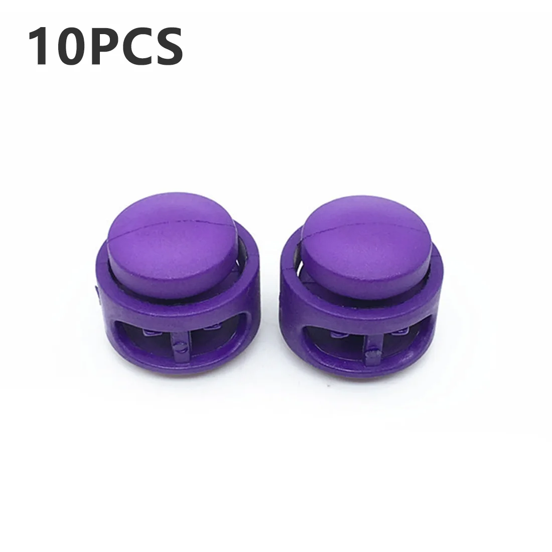 Purple 10 шт. 11x17 мм многоцветные фиксаторы шнура зажим 2 отверстия тумблер фиксатор шнурка шнур сумка Запчасти Аксессуары - Цвет: Purple