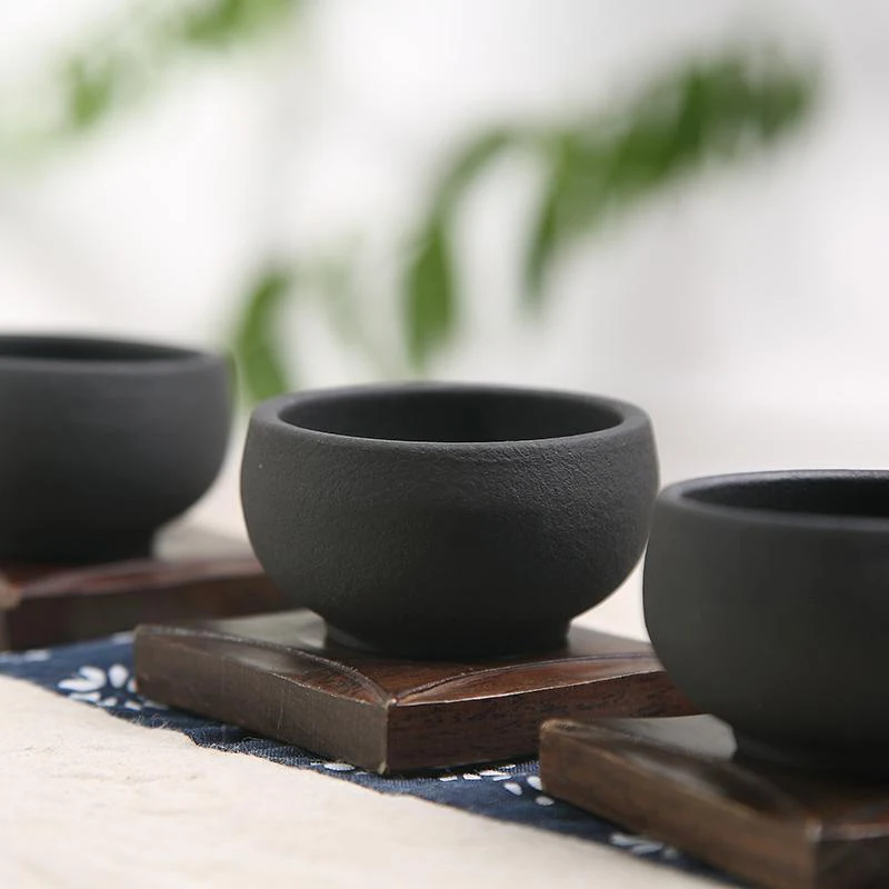 Японская чайная чашка Zen из вулканической скалы кунг-фу грубая керамика чайный