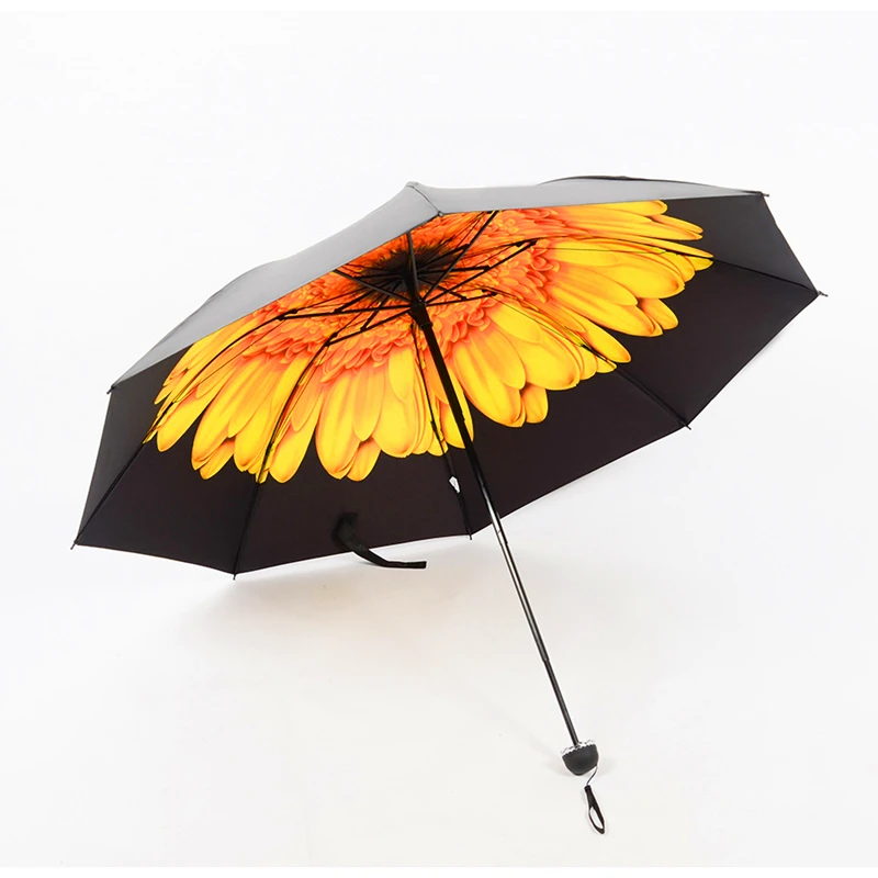 2018 Мода Три складной зонтик Пляжный зонт защита от дождя и ветра двойной Анти УФ