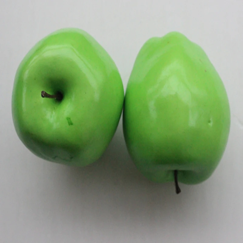 2 шт. декоративные большие искусственные Green Apple Пластик фрукты Главная Вечерние