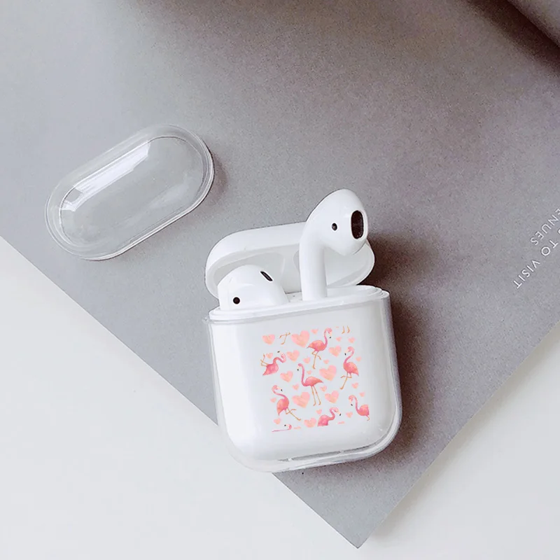 Чехол для Apple airpods чехол с мультяшным фламинго КАКТУСОМ беспроводных Bluetooth