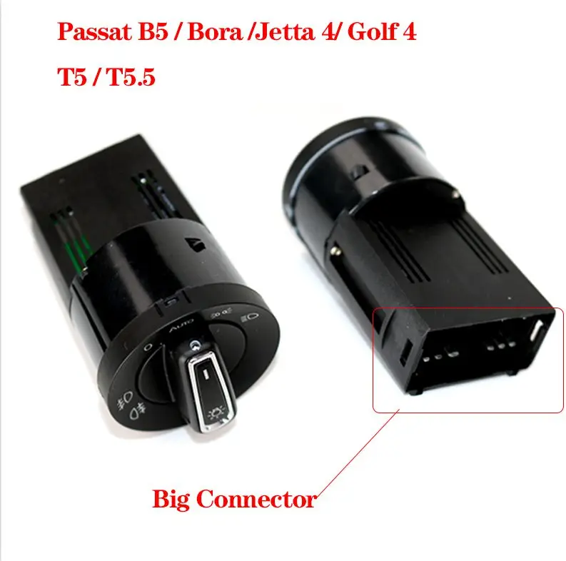 Big Connector Красный Обновление Авто головного средства ухода за кожей Шеи светильник переключатель с светильник Сенсор модуль для игры в гольф J ВАВТ MK4 Passat B5 Polo Bora Bettle Golf 6 7 Tiguan - Цвет: Big Connector